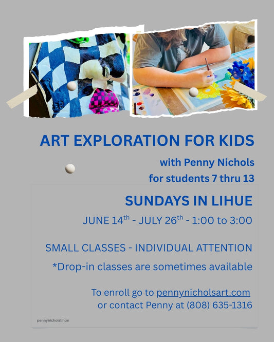 ab - ART EXPLORATION FOR KIDS FOR JUNE 2026 - Three Sundays in June: 6/14, 6/21 and 6/28 - 1:00 - 3:00